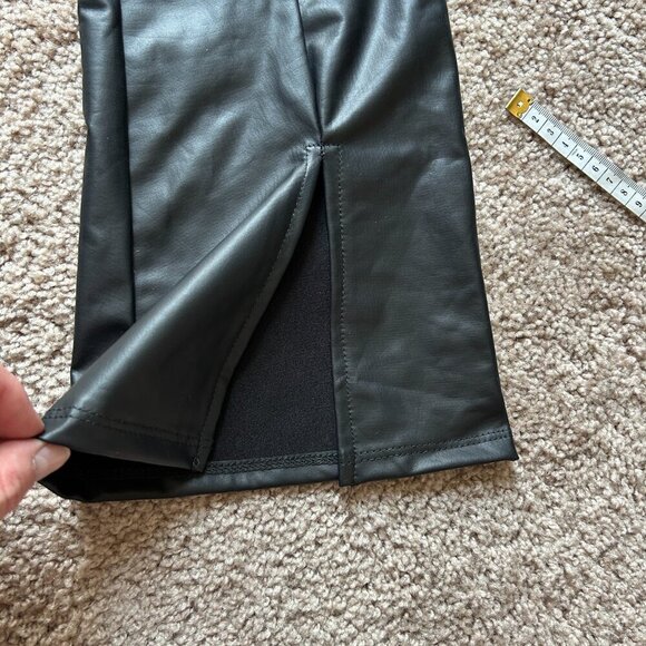 Fashion Nova Bottoms Up Split Hem Black Leggings NWT Size Large - Picture 9 of 15